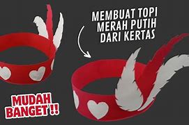 Gambar Topi Kertas Merah Putih